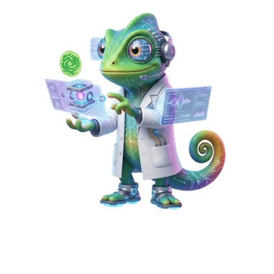 Kame, mascotte Kaméléon Studio