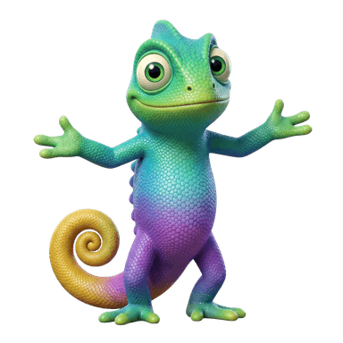 Kame, mascotte Kaméléon Studio